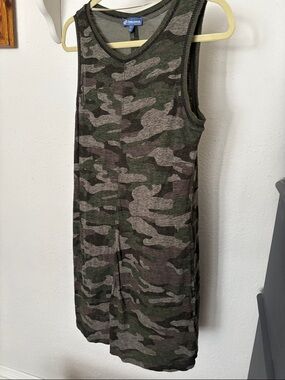 Democracy Green and Gray Camo Tank Dress Size Small
